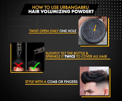 Urbangabru Hair Volumizing Powder 10 GM & Kojic Acid Soap Pack of 3 - Men's Grooming Combo Kit