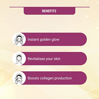 Lotus Radiant Gold Facial Kit for instant glow with 24K Pure Gold & Papaya ,4 easy steps 37g (4 use)