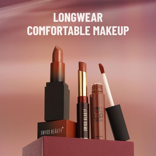 Swiss Beauty Non-Tranfer Matte Lipstick, Smooth & Waterproof, First Love, 2g