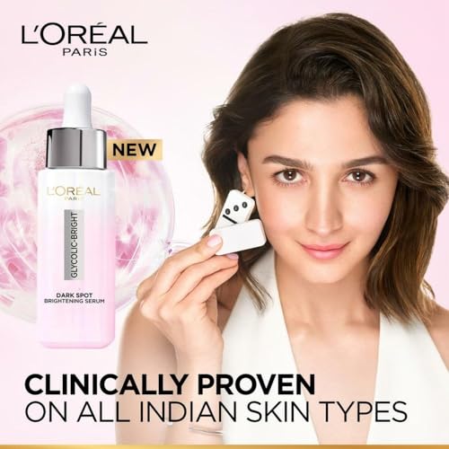 L'Oreal Paris Glycolic Bright 8% [Melasyl + Niacinamide] Face Serum for Brightening Dark Spots 15ml