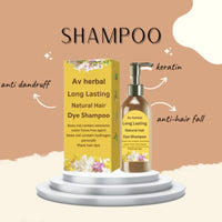 AV Herbal International Hair Dye Shampoo | Natural Black Hair Color | 3-in-1 Color, Cleanse & Nourish | 300ml (1)
