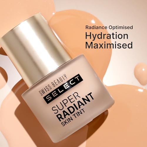 Swiss Beauty Select Super Radiant Hydrating Skin Tint | With Hyaluronic acid | Provides Natural, Dewy Glow | Shade- Creamy Glow, 30gm