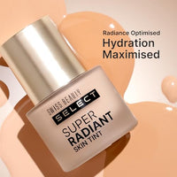 Swiss Beauty Select Super Radiant Hydrating Skin Tint | With Hyaluronic acid | Provides Natural, Dewy Glow | Shade- Creamy Glow, 30gm