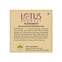 Lotus Herbals Nutramoist Skin Renewal Daily Moisturisng Cream SPF 25 | For All Skin types | 50g