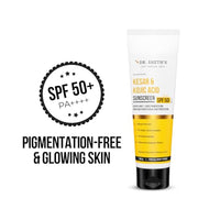 Dr. Sheth's Kesar & Kojic Acid Sunscreen with SPF 50 Pa++++ | For Pigtation-Free Skin | No White Cast & Light Weight | For Daily Moisturization | For All Skin Types | 125 g