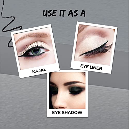 FACESCANADA Ultime Pro Longwear Opaque Eye Pencil - Solid Black 02, 1.2 G|8 Hr Long Stay|Smooth One Stroke Application|Intense Color Pay Off|Soft Blendable Formula|Smudge Proof|Water Proof