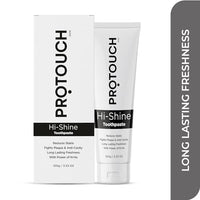 PROTOUCH Hi Shine Toothpaste | Teeth Whitening, Cavity Prevention and Superior Cleaning | With Charcoal | SLS & Fluoride Free Toothpaste with N-HA for teeth remineralization & Active Cleaning