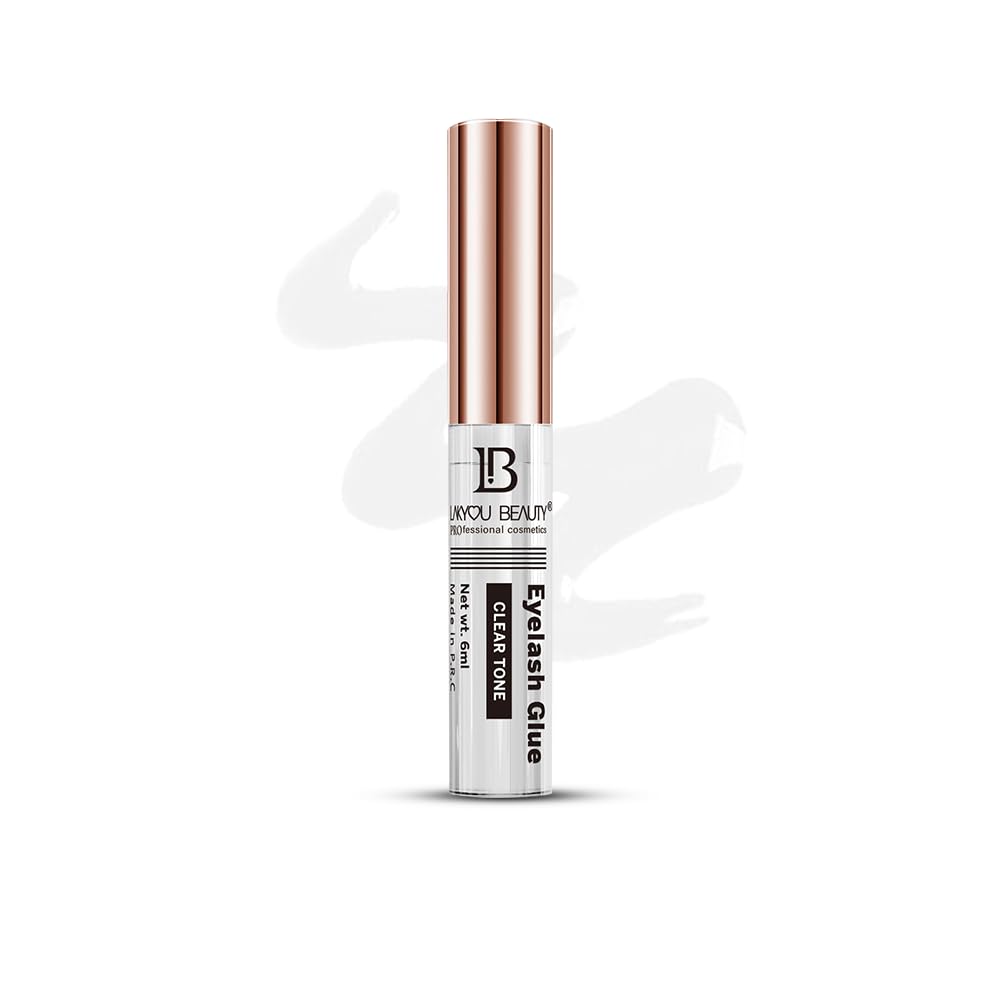 Lakyou Beauty Waterproof Eyelash Glue Clear Tone | Long-Lasting, Strong Hold | 6ml | Ideal for False Lashes
