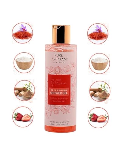 Pure Aatman Refreshing, soft & gentle shower gel for nourishment Deep Cleansing Body Wash for Daily Bathing Use (200ml)