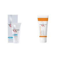 O3+ Milk Scrub Enriched with Macadamia Nuts Extracts for Clean & Bright Complexion & O3+ Vitamin C Face Wash Glow For Daily Brightening & Gentle Cleansing 60g Combo