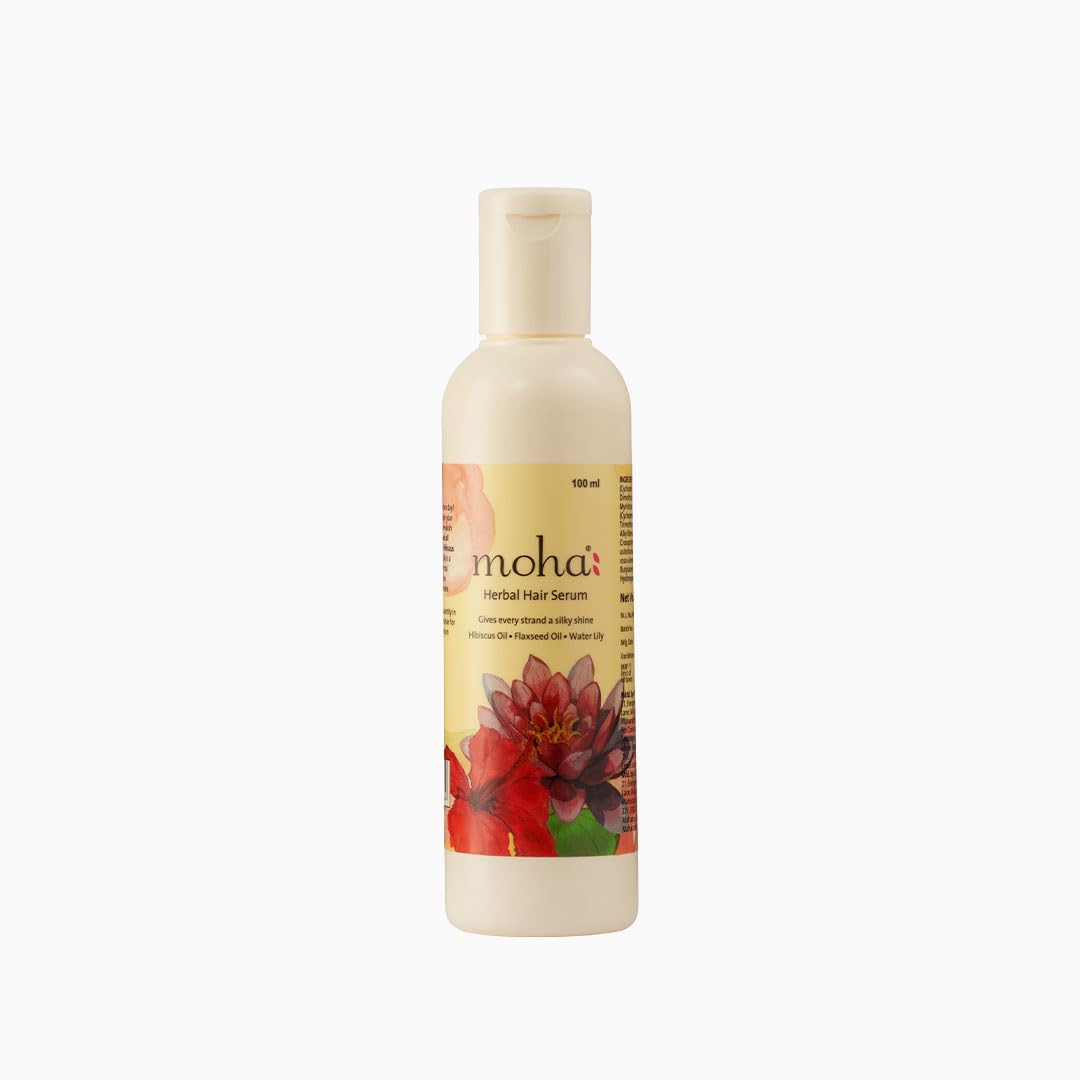 moha: Herbal Hair Serum For Men & Women | Non Sticky & Non Greasy Hair Serum For Silky & Smooth Hair, Tames Frizzy Hair | Strong, Tangle Free & Frizz-Free Hair (100 ML) Pack of 1