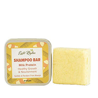 Earth Rhythm Milk Protein Shampoo Bars, Helps Strengthen Hair, Boost Thickness, Sulphate & Paraben Free - 80gm (Tin)