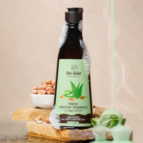 Nat Habit Aloe Peanut Shampoo and Conditioner, For Women & Men, Daily Soft & Moisture Lock Ultra Hair Smoothening Combo