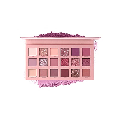 HUDA GIRL BEAUTY Nude Edition Eyeshadow 18 Color Palette, Shimmer and Matte Shades for Eye Makeup