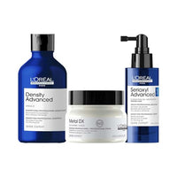 L'Oréal Professionnel Density Advanced Shampoo, Metal DX Mask & Serioxyl Advanced for brittle hair and for hair growth