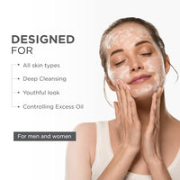 Oshea Herbals Activated Charcoal Gel Facewash For Men and Women | Cleanses Black Heads & Uneven Skin Tone with Activated Charcoal & Licorice Extracts | Paraben, Silicon & Mineral Oil Free - 120g