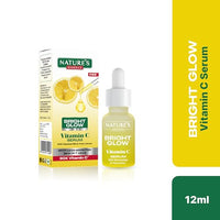 Nature's Essence Bright Glow Vitamin C Face Serum for Men & Women | Brightens & Gives Glow | Fades Dark Spots | Vitamin C Serum for Glowing Skin | For All Skin Types | Beginner Friendly| 12ml