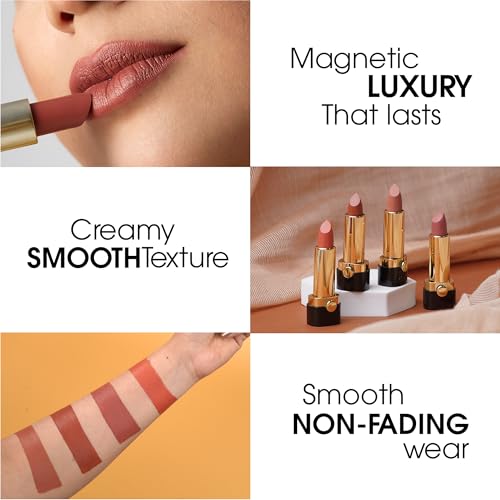 Born16 Moon Duchess Matte Perfection Lipstick – Mystara | Strong Pay-Off, Transfer-Proof with Color Lock Technology | SPF, 24-Hour Moisturization with Vitamin E, 4.2g
