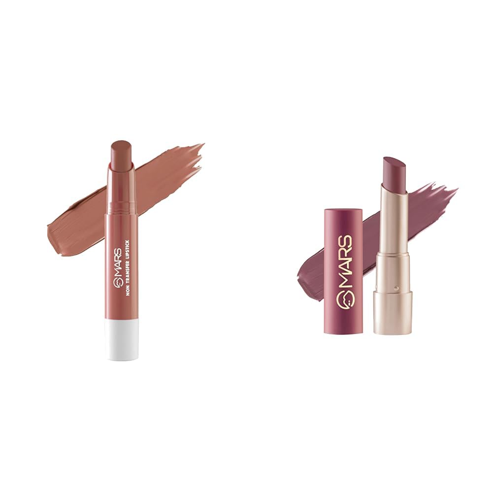 MARS Matte Super Stay LipstickWaterproof Lipstick for Women (2.6 gm) (11-QUEEN) Creamy Matte Long Lasting Lipstick for Women (3.2 gm) (20-Grapeful Ghoomar)