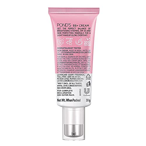 POND'S BB+ Cream, Instant Spot Coverage + Light Make-up Glow, Natural 30g