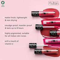 Plum Matte In Heaven Liquid Lipstick | Non-Drying | Smudge-Proof | 100% Vegan & Cruelty Free | Caramello - 129