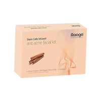 Raaga Professional Stem Cells Infused Anti Acne 6 Step Facial Kit | Cinnamon, Green Grapes, Chilli Pepper Stem Cells | Fights Inflammation | All Skin Types (61 gm)