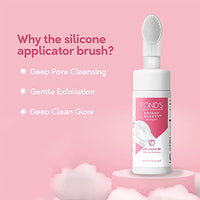 POND's Bright Beauty Foaming Facial Cleansing Brush Facewash For Glowing Skin, Deep Clean Pores, All Skin Types, 150 Ml