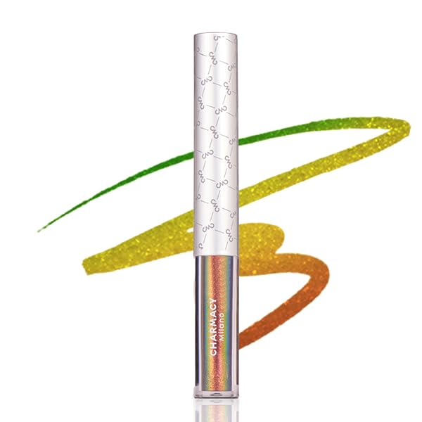 Charmacy Milano Stellar Duo-Chrome Eyeliner - Nebula 2, Smudgeproof, Quick Dry & Long Lasting Eyeliner, Vibrant Eye Makeup For Women, 8 Shades (1.5 gms)