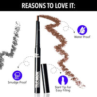 Blue Heaven Mesmerising Eye Kit Combo Pack of 4 | Kajal, Mascara, Eyeliner & Brow Definer |Long lasting, Smudge proof & Waterproof, Matte Finish for naturally fuller look, 0.6gm+9ml