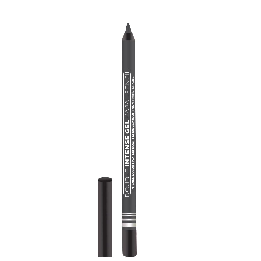 Seven Seas Double Intense Non Transfer Gel Kajal | Long Stay | Smooth One Stroke Application | Intense Color Pay Off | Soft Blendable Formula | Smudge Proof | Water Proof With Sharpener (Smoky)