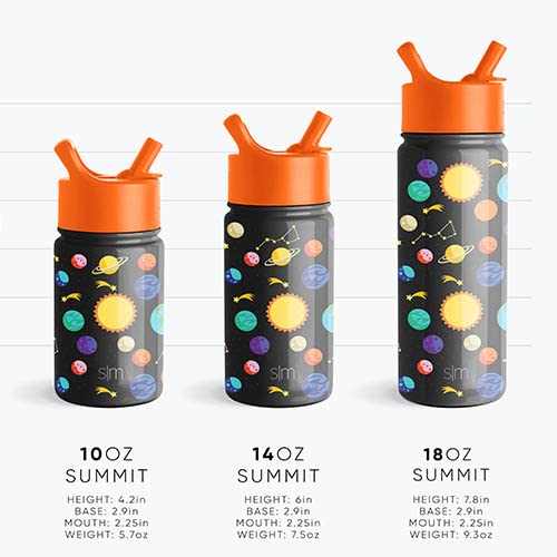 Simple Modern Marvel Hulk Kids Water Bottle with Straw Lid | Insulated Stainless Steel Reusable Tumbler Gifts for School, Toddlers, Boys | Summit Collection | 14oz, Hulk Smash 14oz Water Bottle Marvel-Hulk Smash