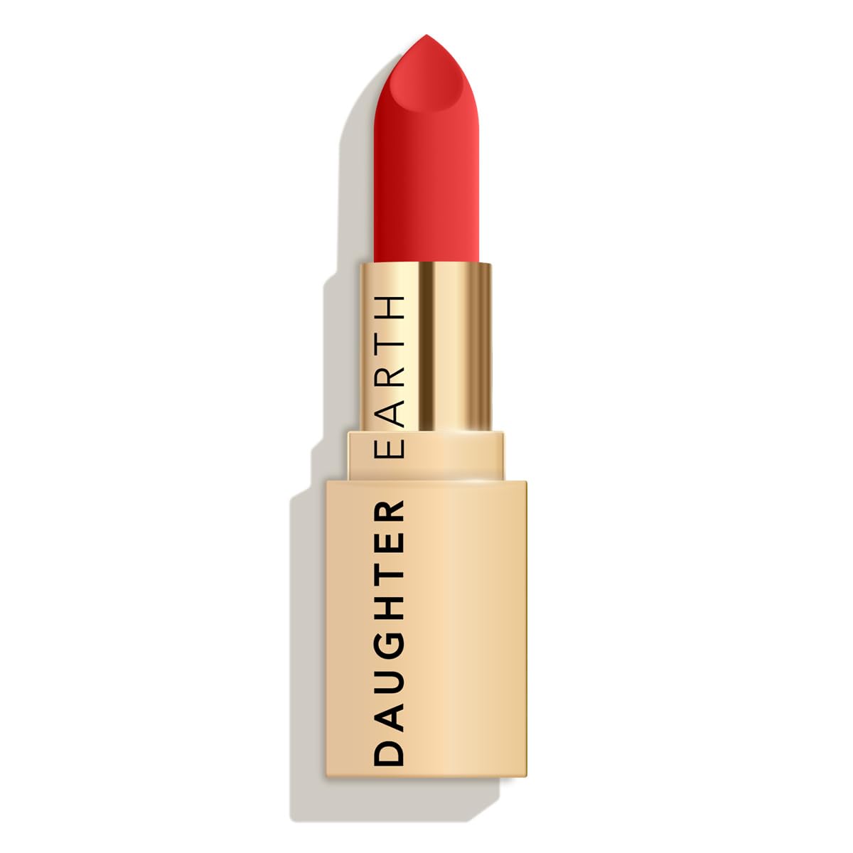 DAUGHTER EARTH Atomic Red Natural Lipstick | Vegan Plant Based Highly Pigmented Lightweight Lip Color | Long Lasting Creamy Velvet Phytonutrient Lip Stick With Vitamin E & Bakuchiol | Natural With UV Protection | 4g