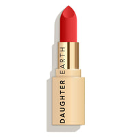 DAUGHTER EARTH Atomic Red Natural Lipstick | Vegan Plant Based Highly Pigmented Lightweight Lip Color | Long Lasting Creamy Velvet Phytonutrient Lip Stick With Vitamin E & Bakuchiol | Natural With UV Protection | 4g