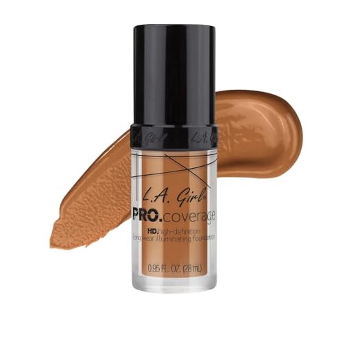 L.A GIRL-Pro Coverage Hd Matte Foundation-Warm Caramel|High Definition Foundation With Full Coverage|Lightweight Formula|Improves The Skin'S Appearance|Paraben-Free Formula|28Ml,Liquid