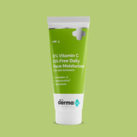 The Derma Co 5% Vitamin C Oil-Free Daily Face Moisturizer for Skin Radiance | For Oily Skin | For Skin Radiance | Non-Greasy Formula | 100 g
