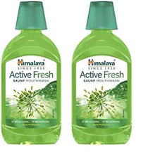 Himalaya Active Fresh Saunf Mouthwash 215ml -No Alcohol- Removes 99.9% Germs,12hr Germ Protection (Pack of 2)