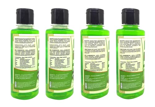 Khadi Pure Aloe Vera & Neem Aloe Vera Shampoo/Hair Cleanser, 210 Ml (Pack Of 4)