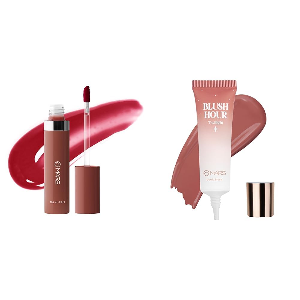 MARS Drip Lip Mist for Women (4.5 ml) (03-Rosewood Drip) Liquid Blush Hour | Dewy-Matte Finish | Highly Pigmented | Lightweight & Long-Lasting Formula | Effortless Application (12 ml) (02-TWILIGHT)