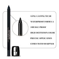 Lakyou Beauty HD Eye Definer | Long-Lasting Waterproof Eye Pencil | Smudge-Proof | Creamy Smooth | Jet Black | Up to 24H Wear | 1.2g