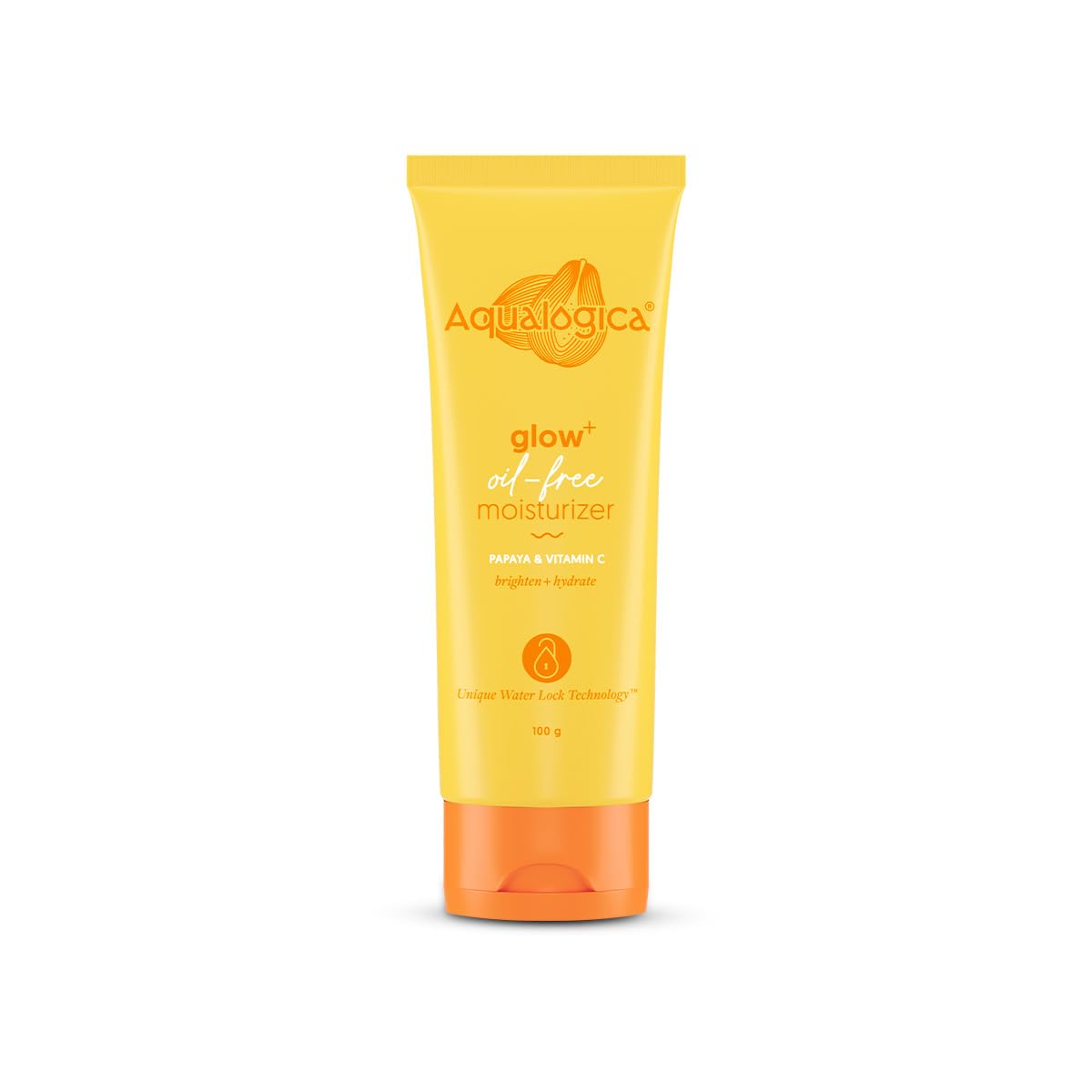 Aqualogica Glow+ Oil-Free Moisturizer with Papaya & Vitamin C| Moisturizes to Enhance Glow & Texture | Controls Excess Oil | 100g