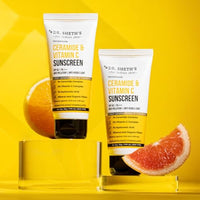 Dr. Sheth's Ceramide & Vitamin C Sunscreen | SPF 50+ Pa+++ | In-Vivo Tested | For Bright Skin & Healthy Glow | Non-Greasy, Quick-Absorbing, No White Cast | UVA/B & Bluelight Protection | For Men & Women | For All Skin Type | 50 g x 2