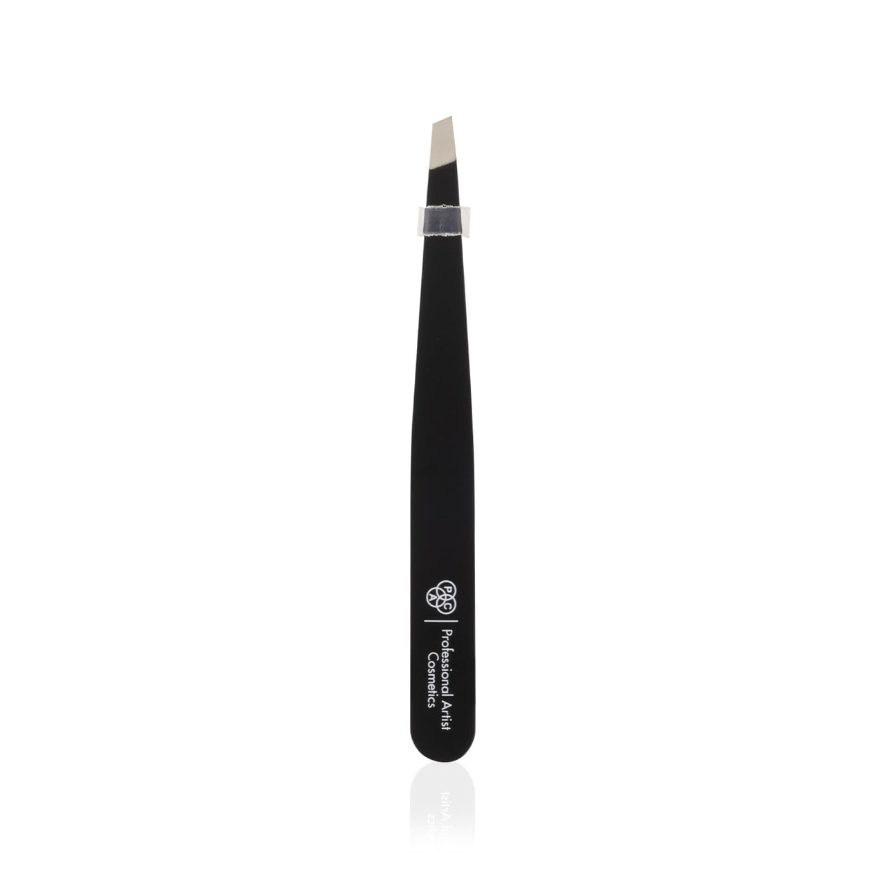 PAC Smart Tweezer for Eyebrow | Plucker Precision Tweezers for Hair Removal | Beauty Tool for Brows, Upper Lips, Eyelash Extension for Women | 100% Stainless Steel Flat Tip | Black - 1Pcs