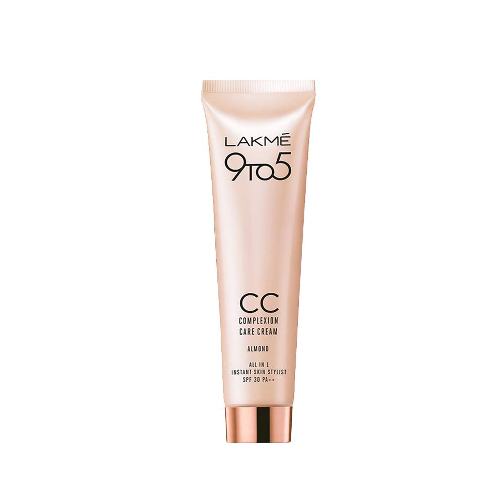 Lakme Eyeconic Lash Curling Mascara, Black, 9ml And Lakmé 9 to 5 Complexion Care CC Cream, Almond, 30g