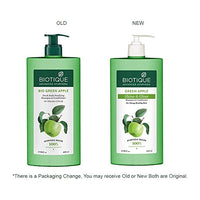 Biotique Green Apple Shine & Gloss Shampoo & Conditioner| Promotes Healthy, Shiny and Glossy Hair | Nourishes Scalp | Makes Hair Soft & Smooth |100% Botanical Extracts| All Skin Types | 650ml