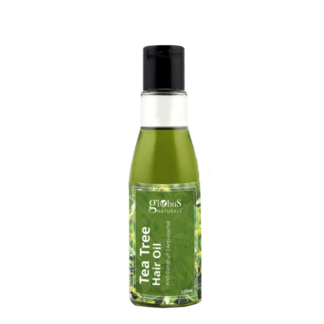 Globus Naturals Tea tree Hair Oil 100 ml, for dandruff & ichy scalp conditions, with 14 ayurvedic herbs, 100% Natural & Organic, SLS Free, Paraben Free