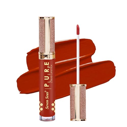 Seven Seas Pure Liquid Lipstick, Matte Finish, Purple (Roof Terracotta, 7ml)