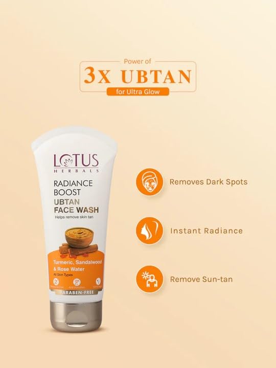 Lotus Herbals Radiance Boost Ubtan Face Cream 50gm, Boost Ubtan Face Wash 100gm set of 2