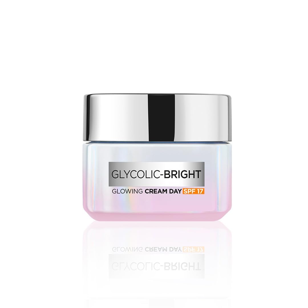 L'Oreal Paris Glycolic Bright Day Cream - 50ml + Brightening Serum 15ml + Glycolic Bright Glowing Serum Sheet Mask