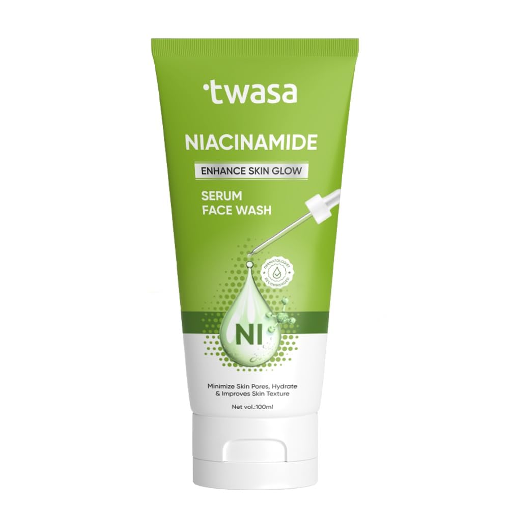 Twasa Niacinamide Serum Face Wash for Boosts Hydration, Reduces Pores & Improve Skin Texture | Enhance Skin Glow Face Wash For All Skin Types | Paraben & Sulphate Free, 100ml