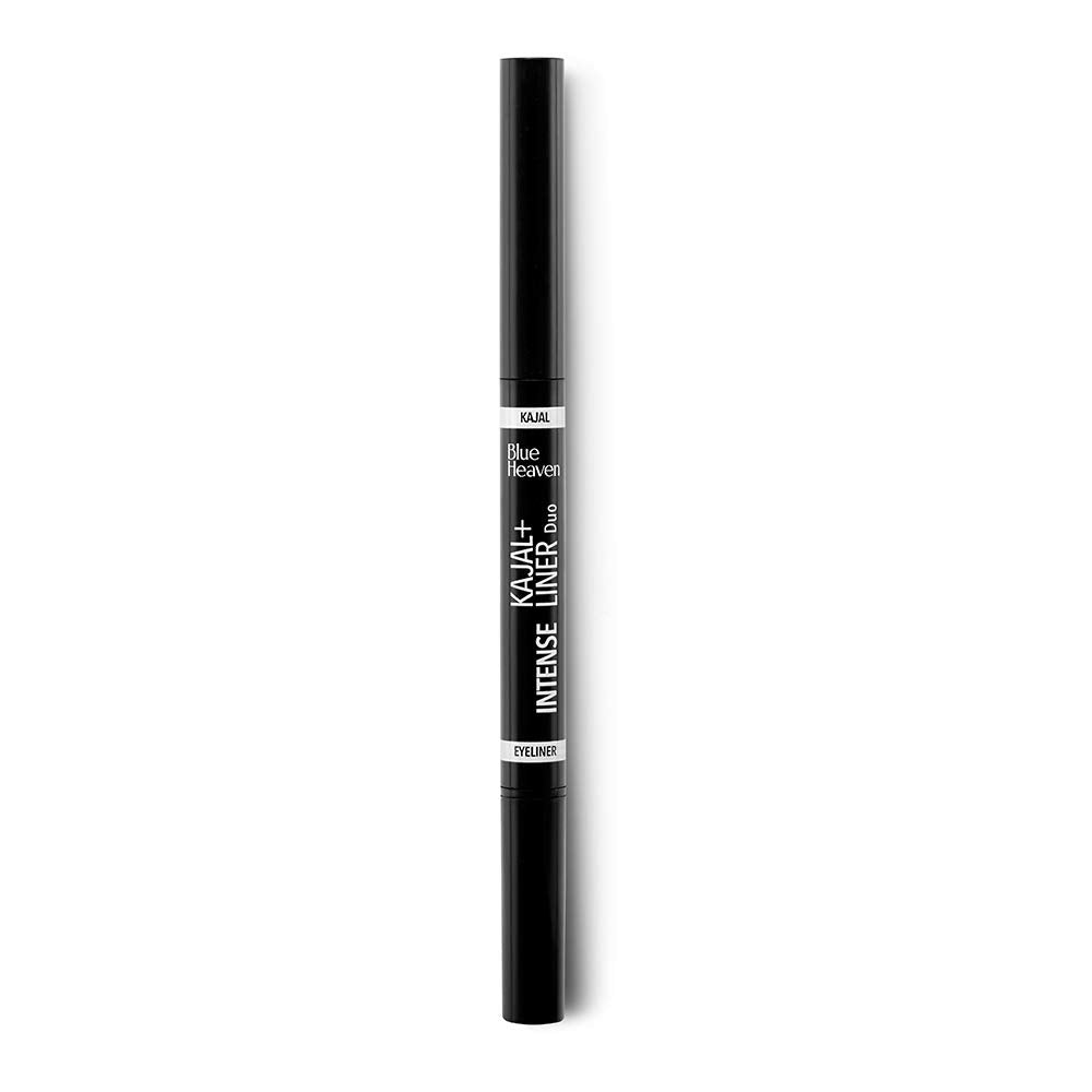 Blue Heaven Intense Duo Kajal + Eyeliner, Black(0.55ml+0.30gm) & Blue Heaven Powder Matte Lipstick Mocha Madness